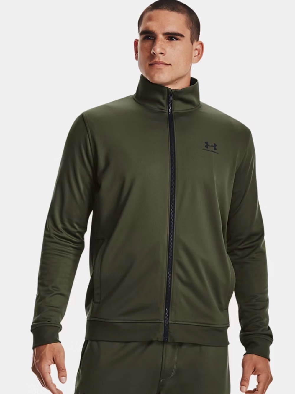 Under Armour Olive Green Full-Zip Training Jacket